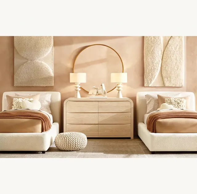 Armoire Agde en bois massif 6 tiroirs — armoires