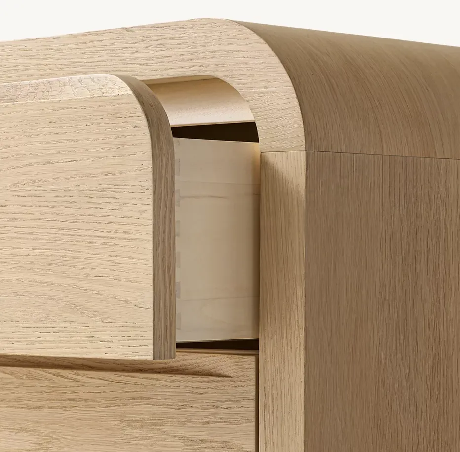 Armoire Agde en bois massif 6 tiroirs, vue 4 sur 4