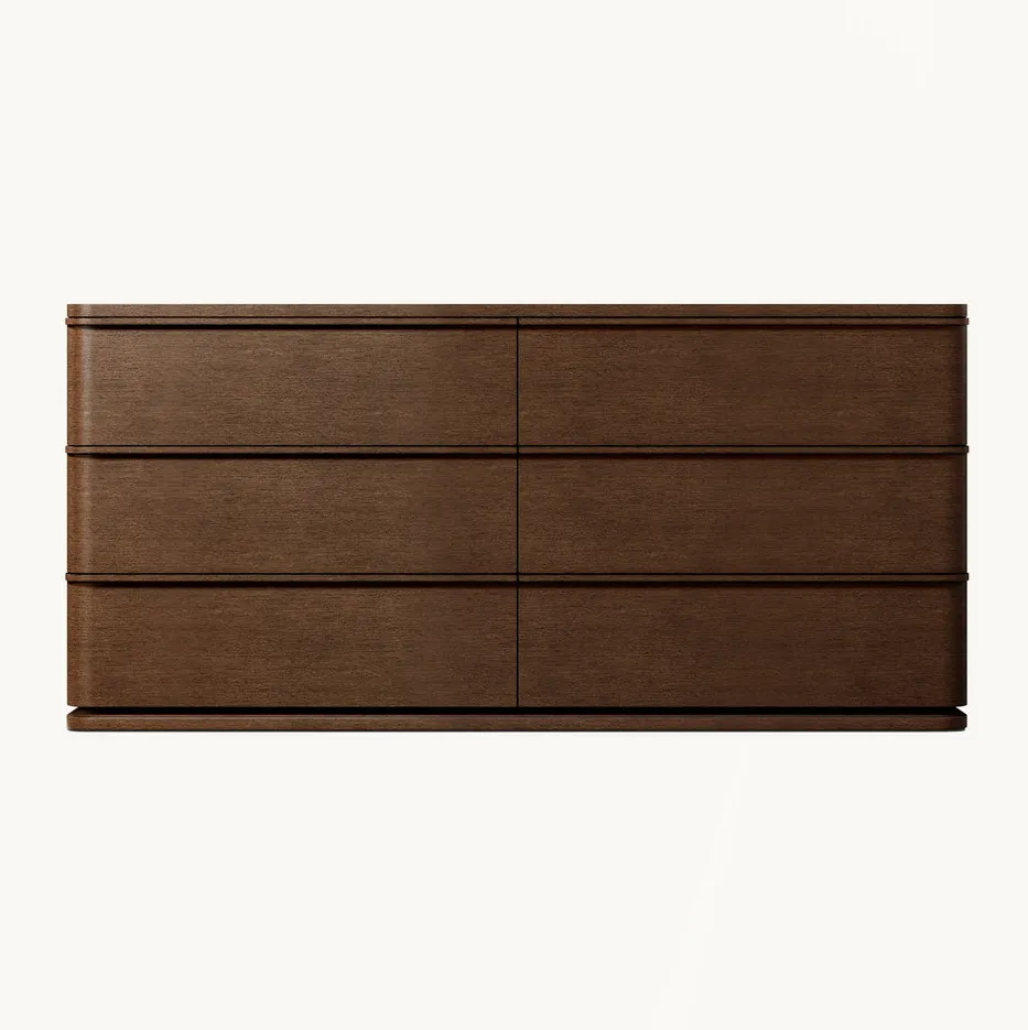 Armoire Annot en bois massif 6 tiroirs, collection armoires ELWOOD HOME