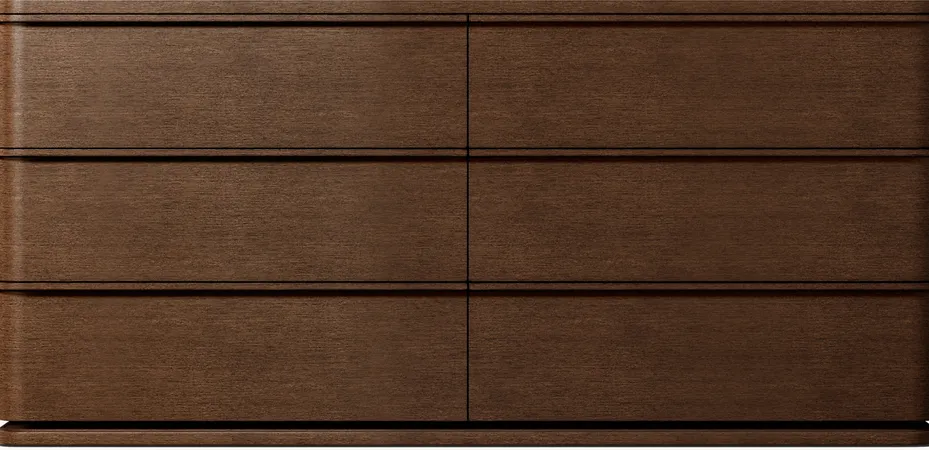Armoire Annot en bois massif 6 tiroirs, vue 4 sur 6