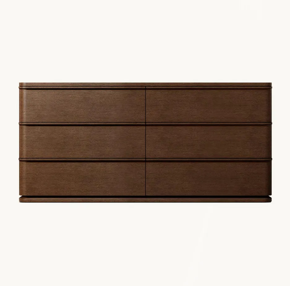 Armoire Annot en bois massif 6 tiroirs, vue 5 sur 6