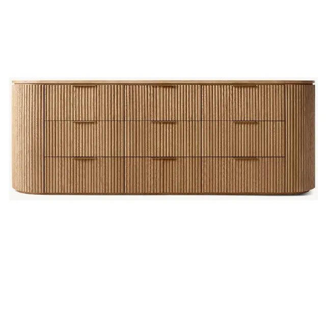 Armoire Bagnères en chêne blanc 9 tiroirs — armoires