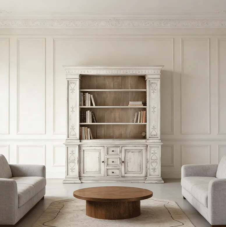Armoire Balazuc en placage de chêne, vue 4 sur 5