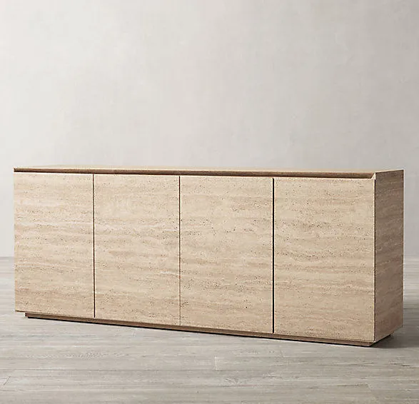 Armoire Baume en bois massif 4 portes, vue 3 sur 5