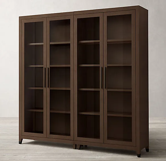 Armoire Cauterets en bois massif 4 portes, vue 5 sur 6