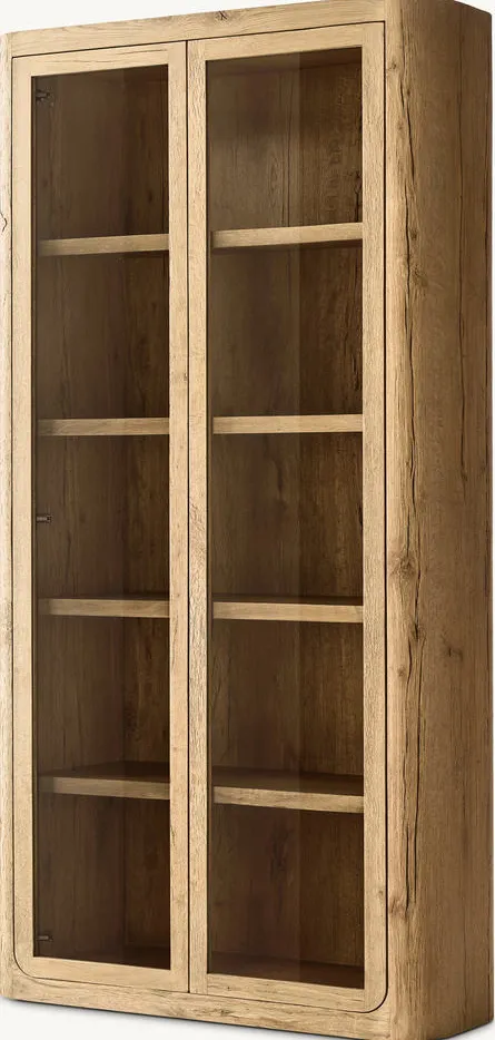 Armoire Loubressac en placage de chêne blanc, vue 2 sur 5