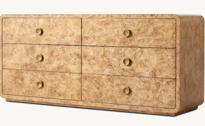 Armoire Lourdes en chêne 6 tiroirs, vue 2 sur 6