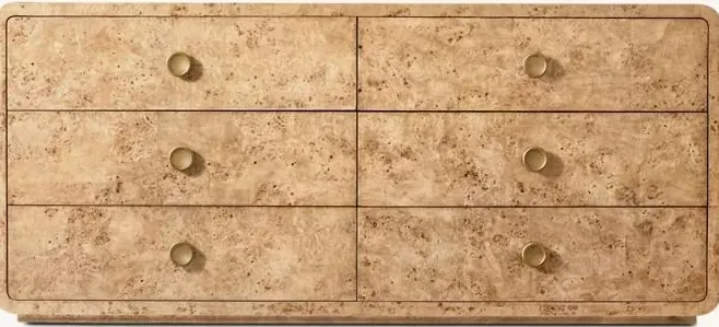 Armoire Lourdes en chêne 6 tiroirs, vue 4 sur 6