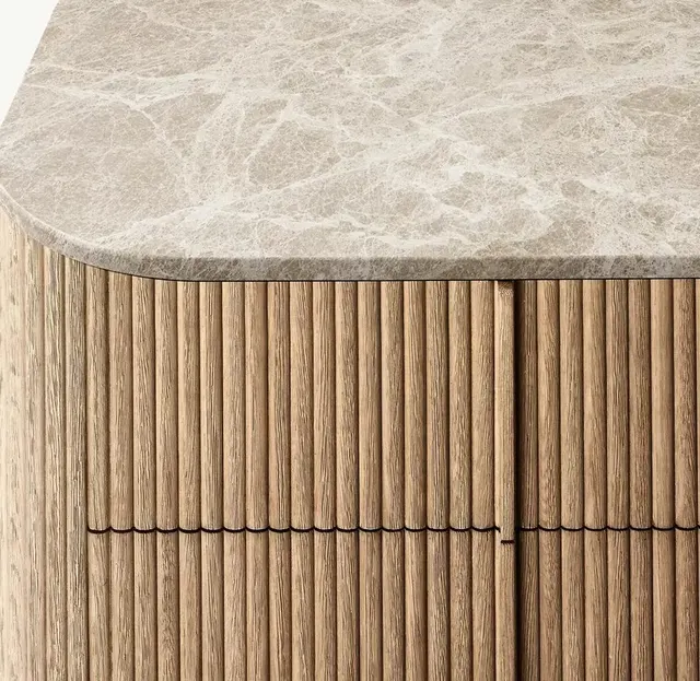 Armoire Lunel en chêne et marbre — armoires