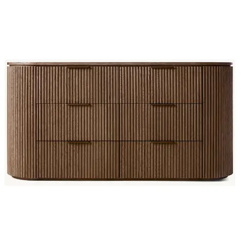 Armoire Navarrenx en chêne brun 6 tiroirs — armoires