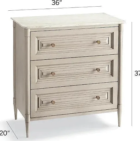 Armoire Orthez en bois massif et marbre, collection armoires ELWOOD HOME