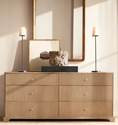 Armoire Seix en chêne 6 tiroirs, vue 2 sur 4
