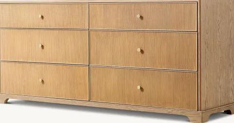 Armoire Seix en chêne 6 tiroirs, vue 3 sur 4