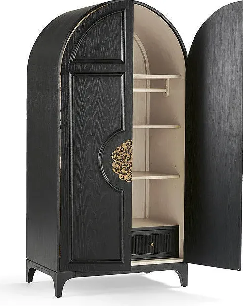 Armoire Sommières en placage de chêne, vue 4 sur 5