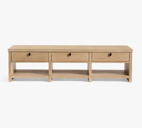 Banc Gordes en chêne 3 tiroirs — bancs