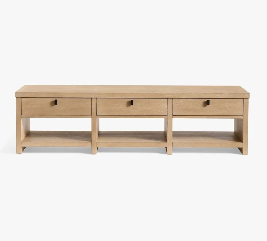 Banc Gordes en chêne 3 tiroirs, collection bancs ELWOOD HOME