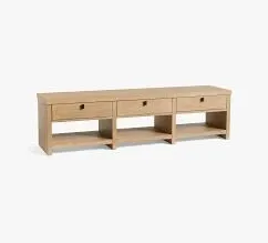 Banc Gordes en chêne 3 tiroirs, vue 2 sur 4