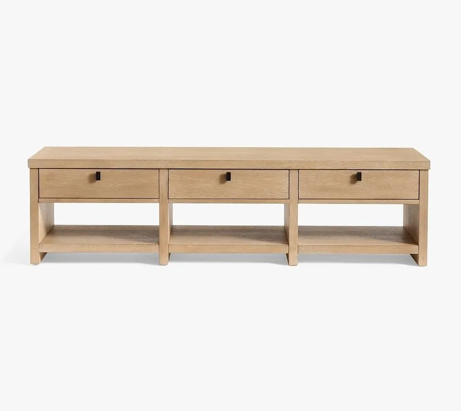 Banc Gordes en chêne 3 tiroirs, vue 4 sur 4