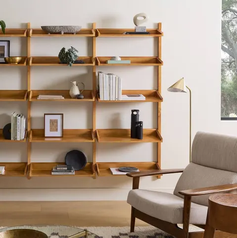 Bibliothèque Colmars mid-century — meubles de rangement