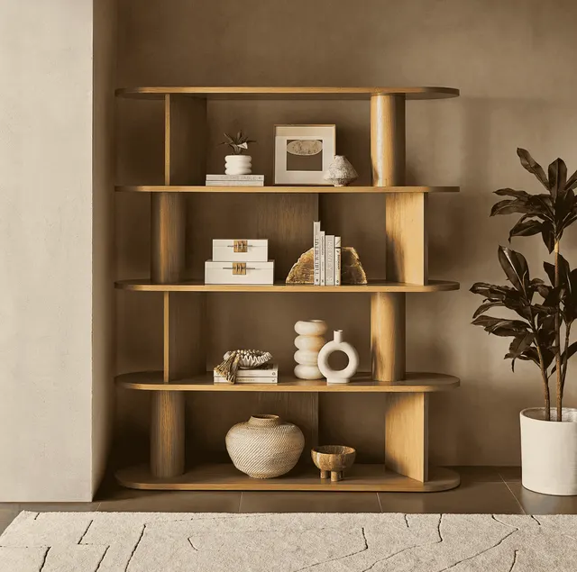Bibliothèque Die en bois massif — meubles de rangement