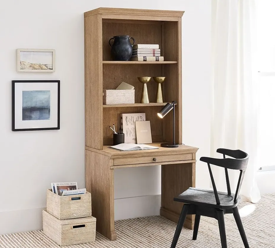 Bibliothèque Gordes en bois massif, collection meubles de rangement ELWOOD HOME