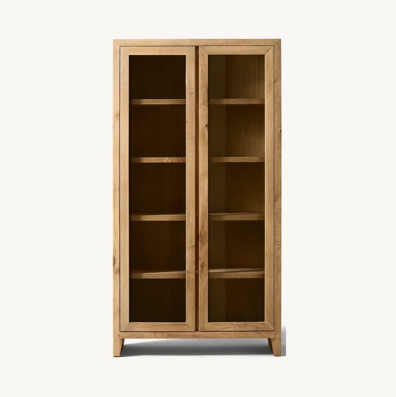 Bibliothèque Lussan en chêne, collection meubles de rangement ELWOOD HOME