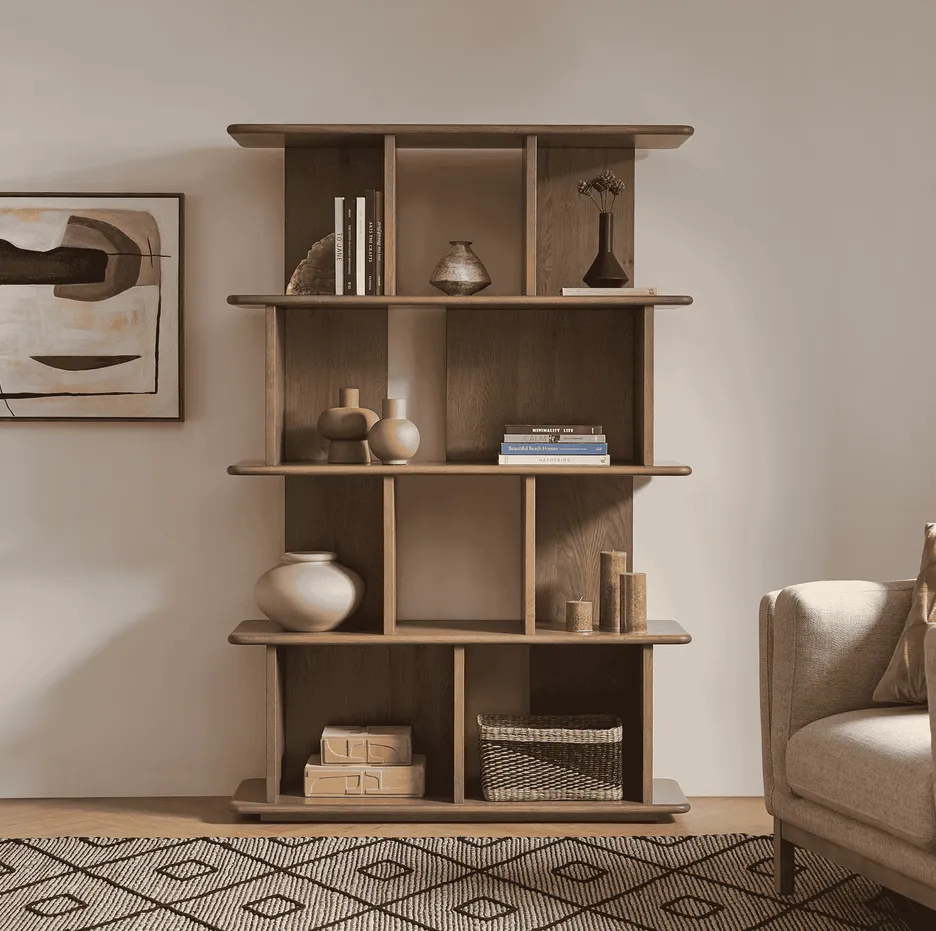 Bibliothèque Romans en bois massif, collection meubles de rangement ELWOOD HOME