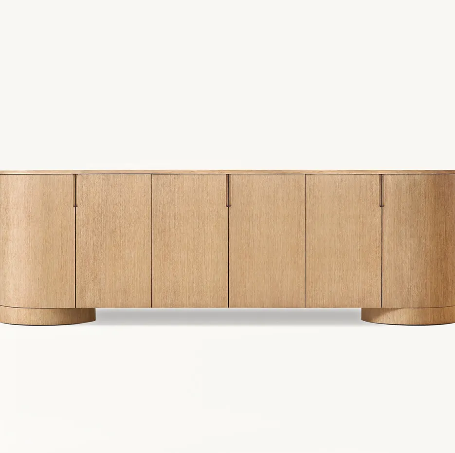 Buffet Briançon en chêne 6 portes, vue 3 sur 4