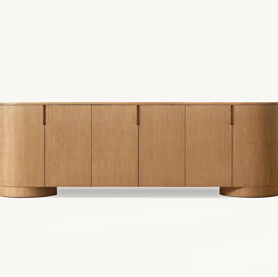 Buffet Briançon en chêne 6 portes, vue 4 sur 4