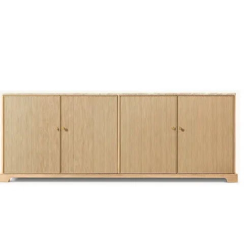 Buffet Die en chêne et marbre 4 portes