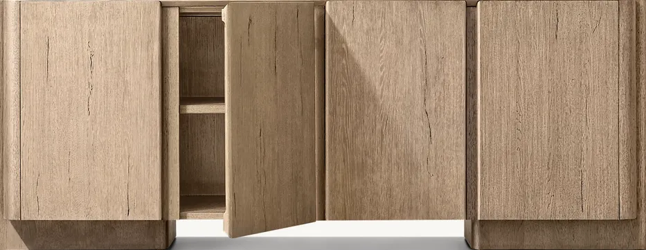 Buffet Duras en bois massif 4 portes, vue 2 sur 5