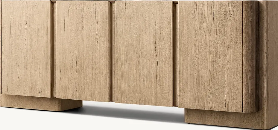 Buffet Duras en bois massif 4 portes, vue 3 sur 5