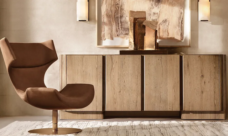 Buffet Duras en bois massif 4 portes, vue 5 sur 5