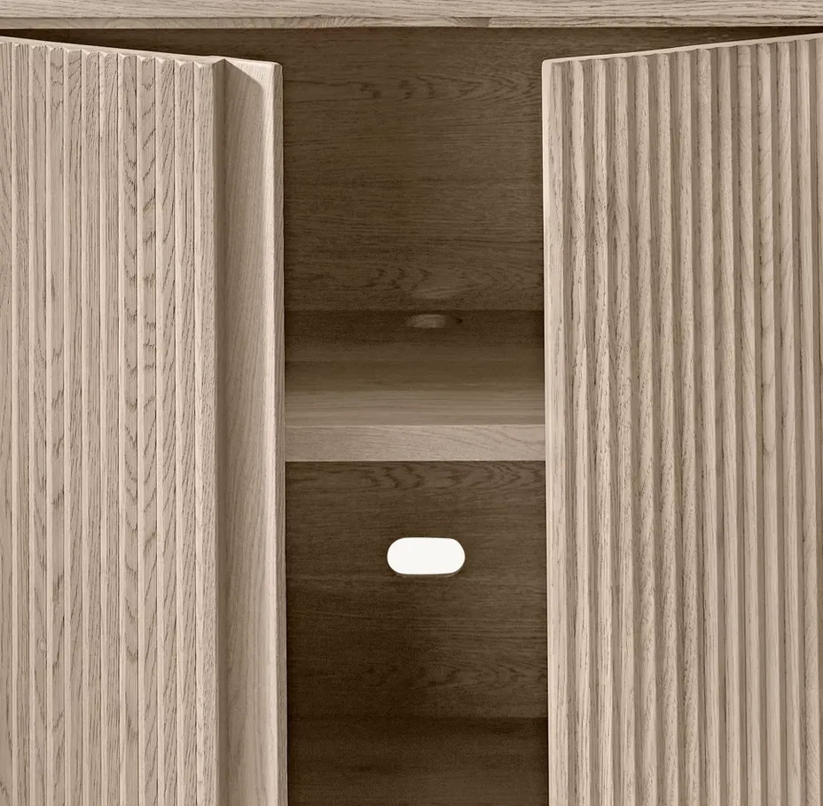Buffet Goult en chêne 4 portes, vue 5 sur 6