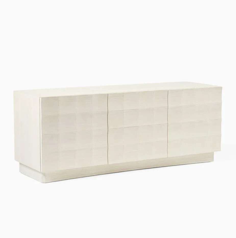 Buffet Lussan en chêne blanc 4 portes, vue 2 sur 4