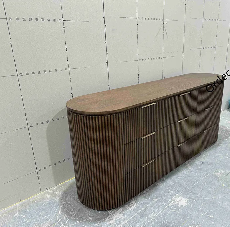 Buffet Olonzac en placage de chêne 4 portes, collection buffets ELWOOD HOME