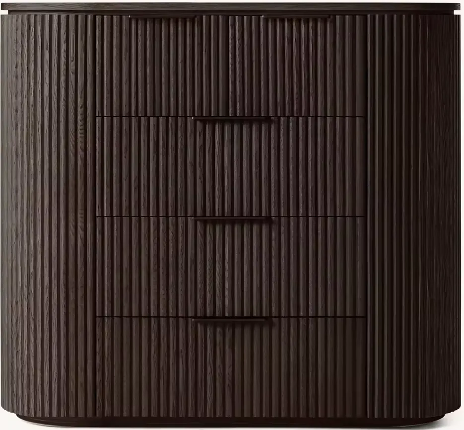 Commode Oppède en chêne 4 tiroirs, vue 4 sur 6