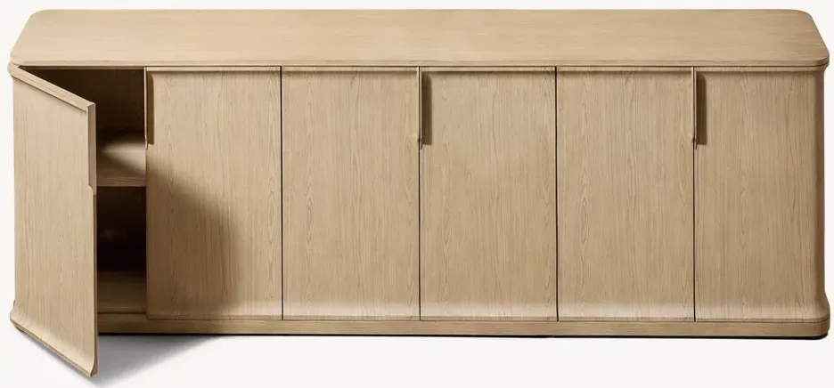Buffet Romans en bois massif 6 portes, vue 3 sur 6