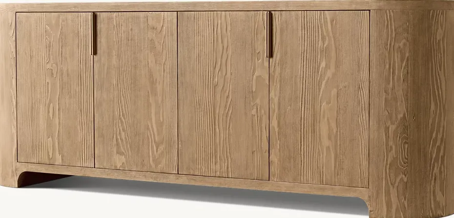 Buffet Vauvert en chêne blanc 4 portes, vue 2 sur 5