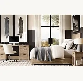 Bureau Aups en bois massif, vue 3 sur 5