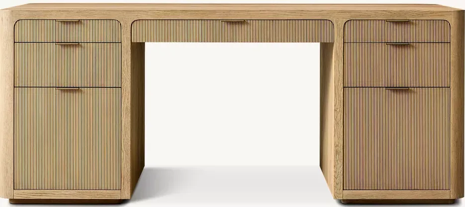 Bureau Biot en bois massif, vue 2 sur 5