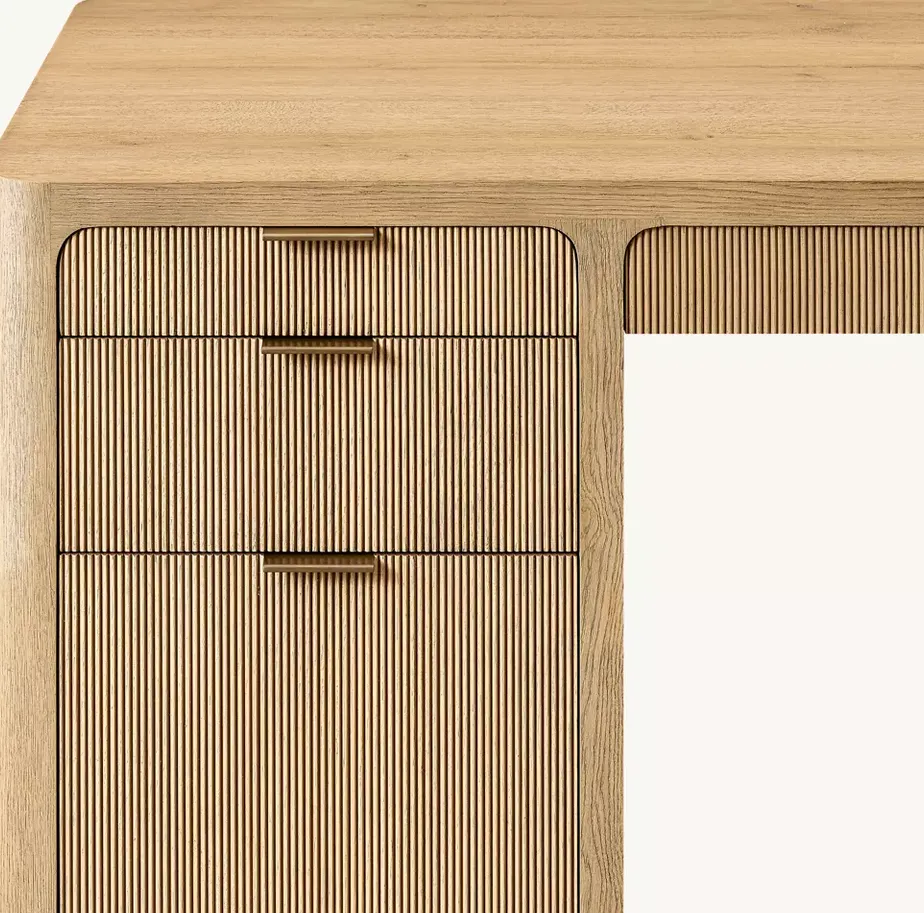 Bureau Biot en bois massif, vue 3 sur 5