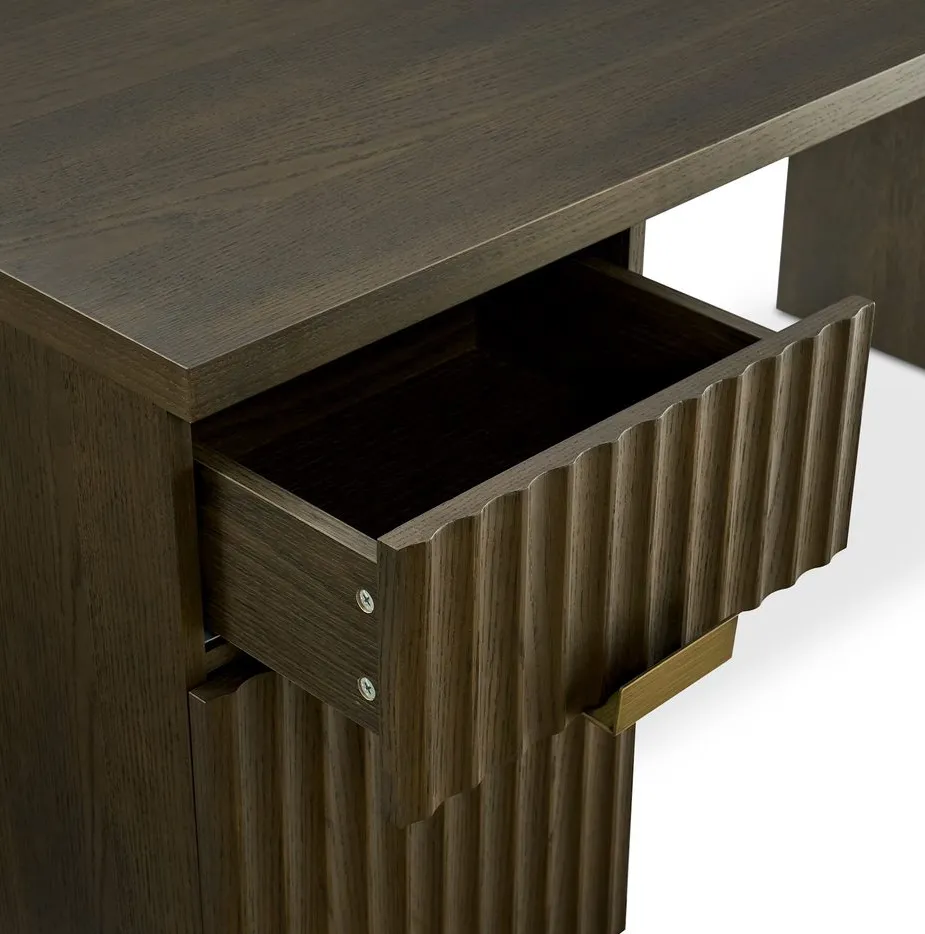 Bureau Oppède en chêne, vue 3 sur 5