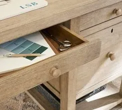 Bureau Vence en chêne, vue 4 sur 5