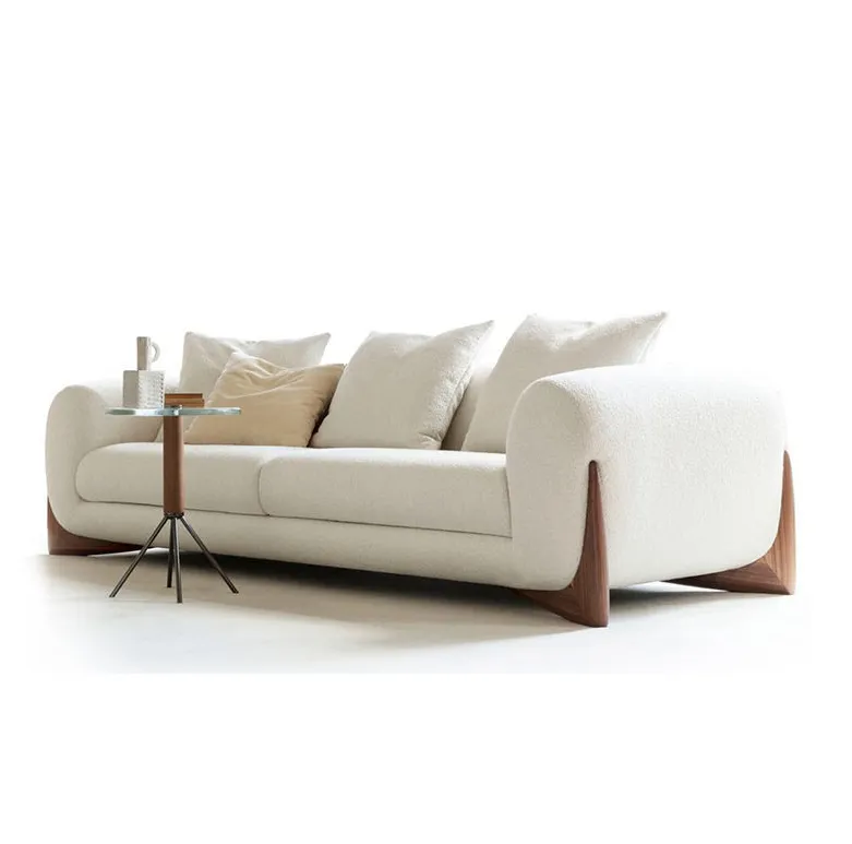 Canapé Ainhoa en bois massif blanc, collection canapés ELWOOD HOME