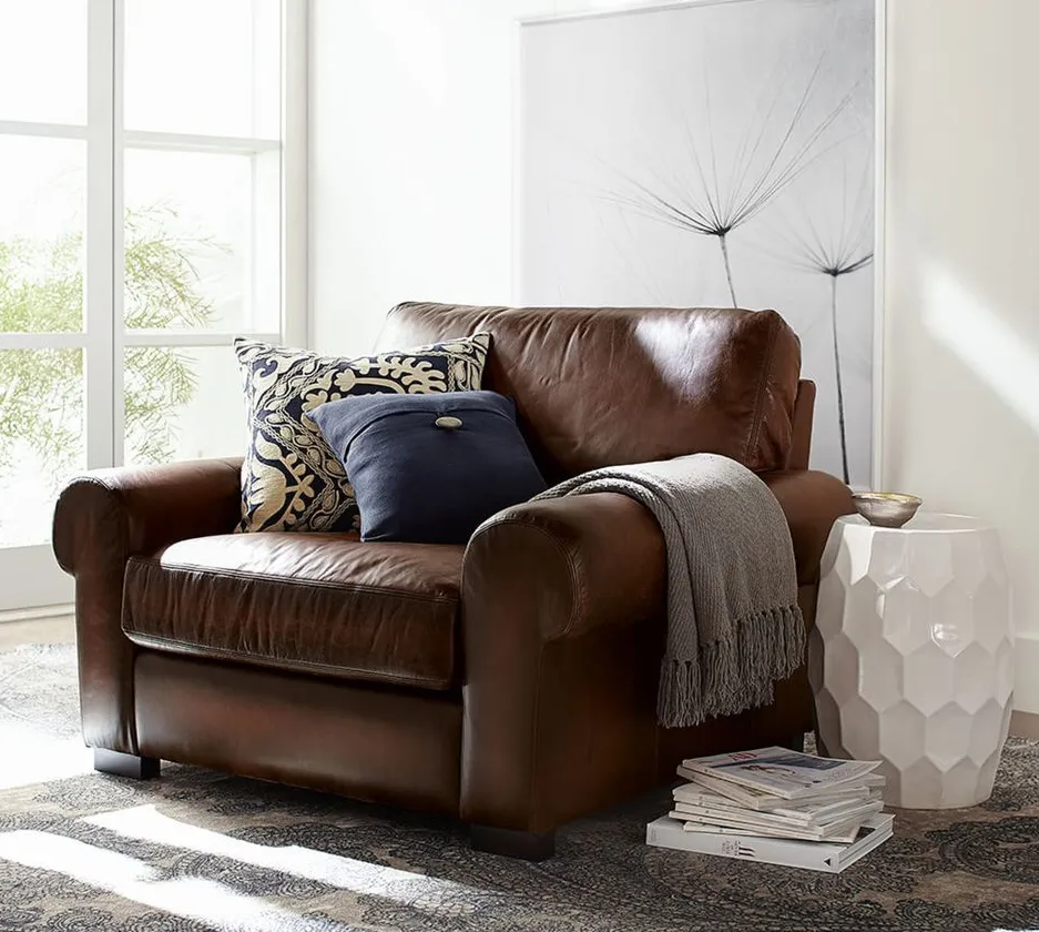 Canapé Banon en cuir, collection canapés ELWOOD HOME