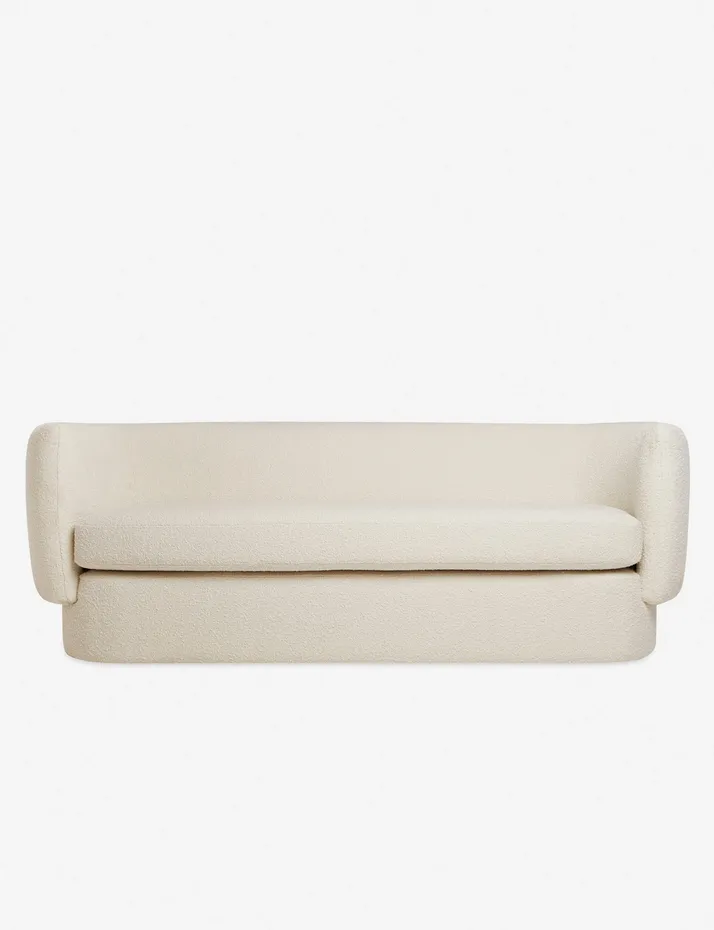 Canapé Barjac en tissu blanc 4 places, vue 4 sur 6