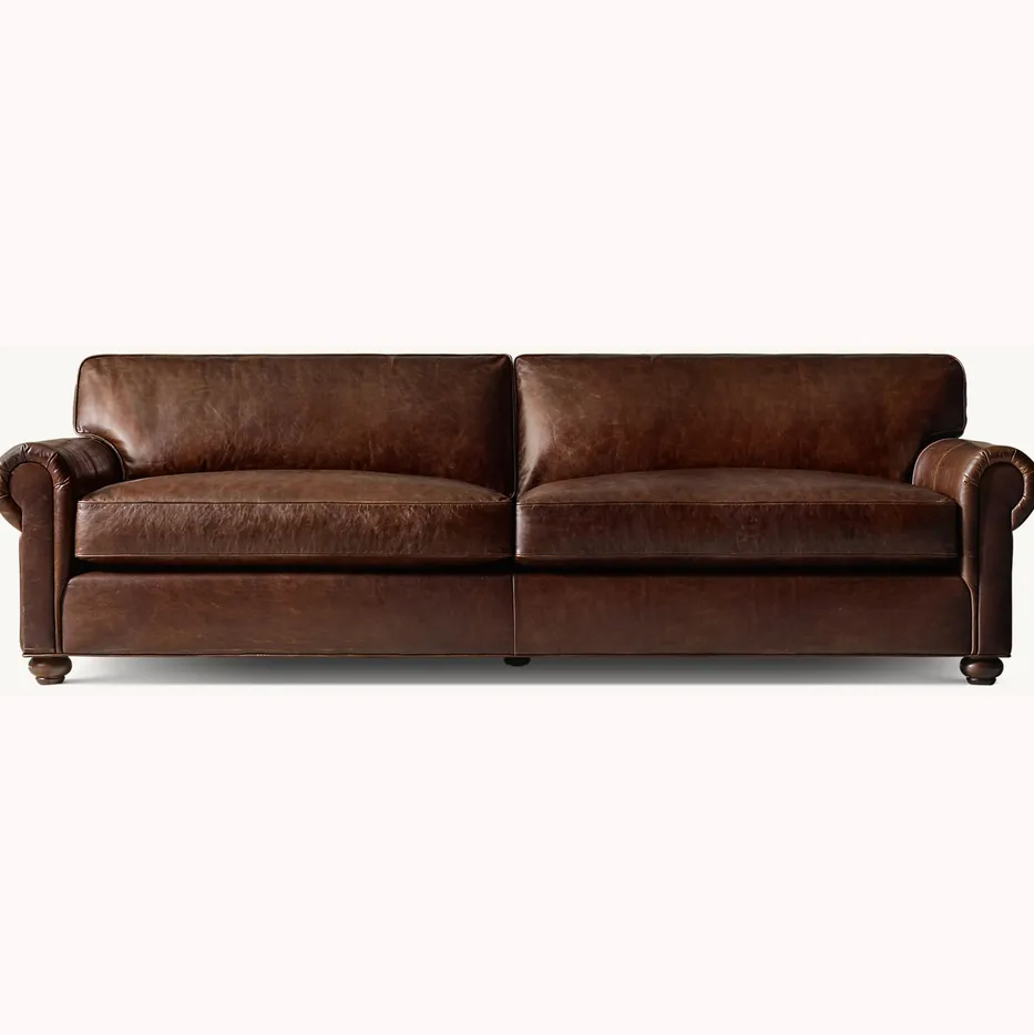 Canapé Batz en cuir 2 places, cuir — canapés ELWOOD HOME