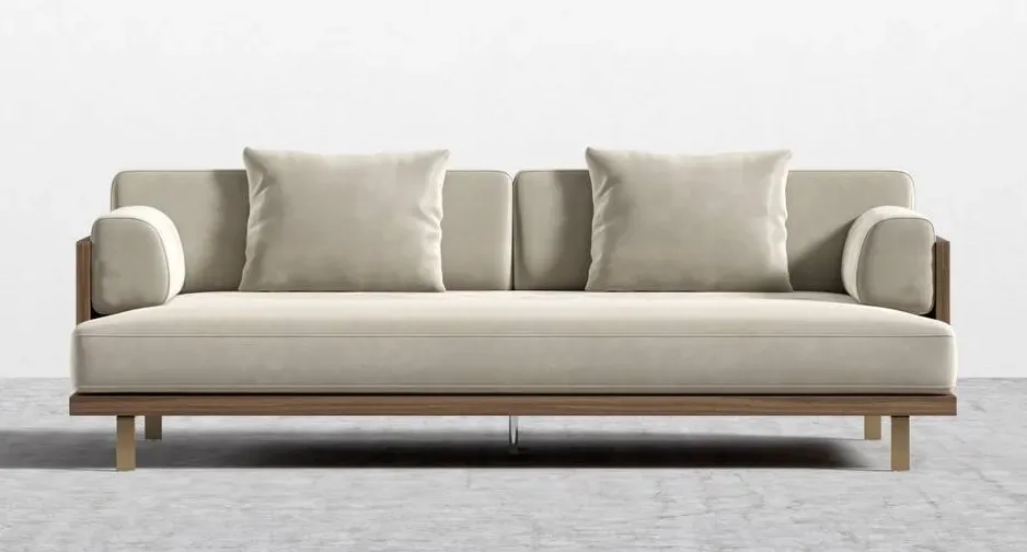 Canapé Coaraze en laiton, collection canapés ELWOOD HOME