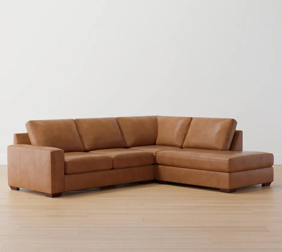 Canapé Conques en cuir, collection canapés ELWOOD HOME